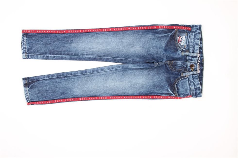 Pepe Jeans Girls Blue Solid Jeans